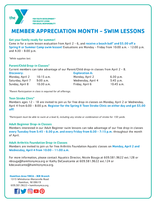 Member Appreciation Month Swim Lessons Flyer Member Appreciation Month Swim Lessons Flyer